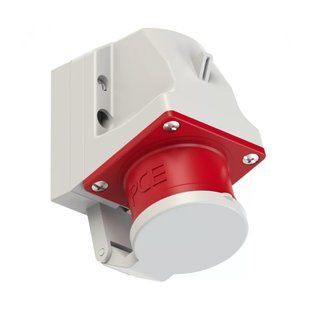 Вилка настенная 16A/400V/3P+N+E/IP44 с крышкой, PCE 515-6d 515-6d фото