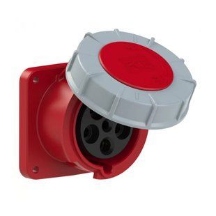 Розетка внутреннего монтажа 63A 400V 5P IP67 100x100, PCE 335-6 335-6 фото