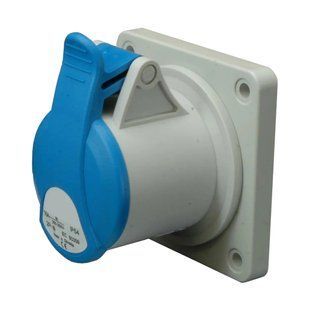 Розетка встроенная (силовой разъем) EER-1632 IP54 (16A, 230V, 2P+PE), ETI 4482128 фото